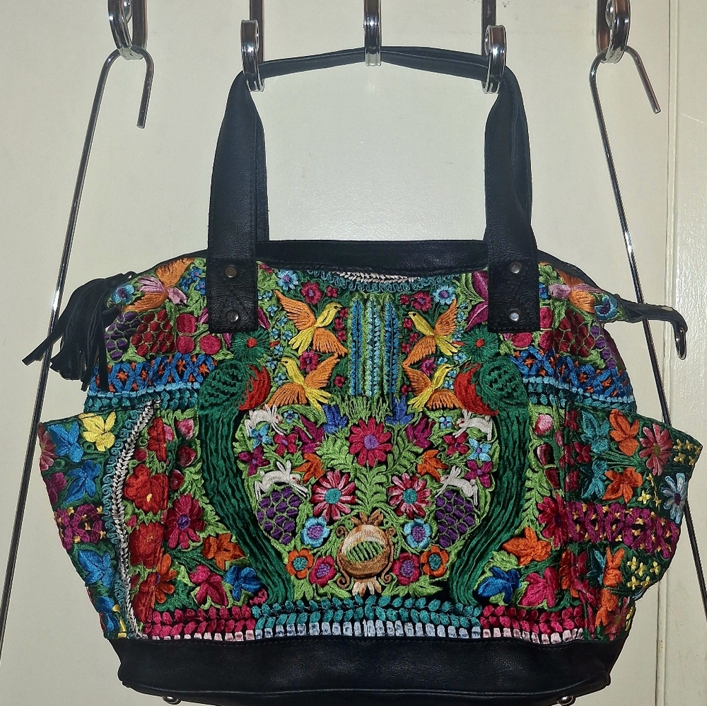 Maria's ARTISAN Leather convertible bag; Shoulder/ crossbody/ backpack